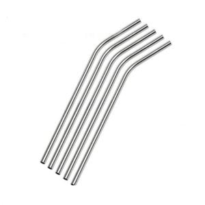 Reusable Metal Straws Stainless Steel Bent 8.5cm 5 in Pack